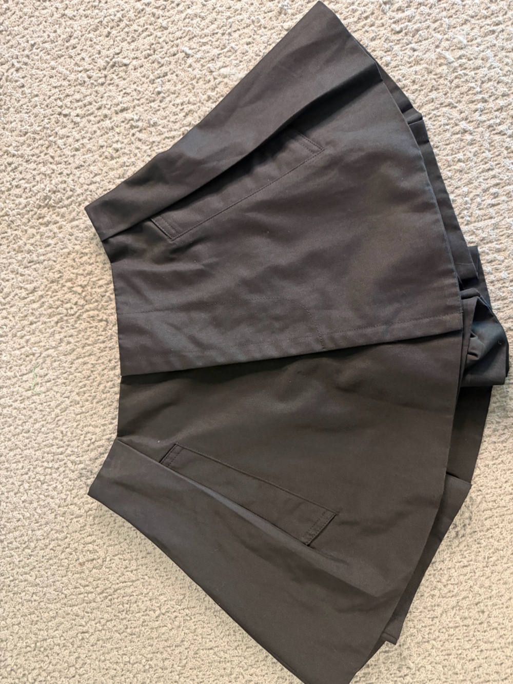 Black Pleated Skort with A-Line Shape - Picture 3 of 8